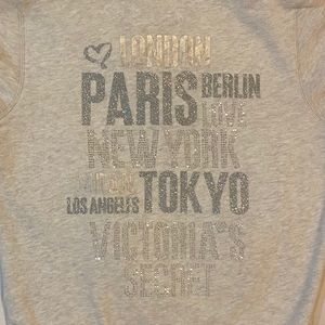 Gray Zippered Lightweight Hoodie With Cities Bling